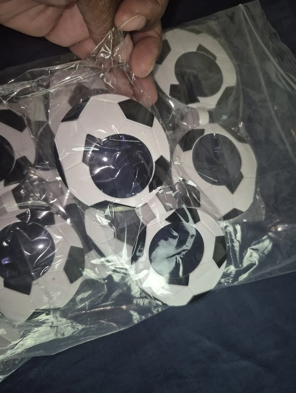 Black & White Soccer Ball Glasses
